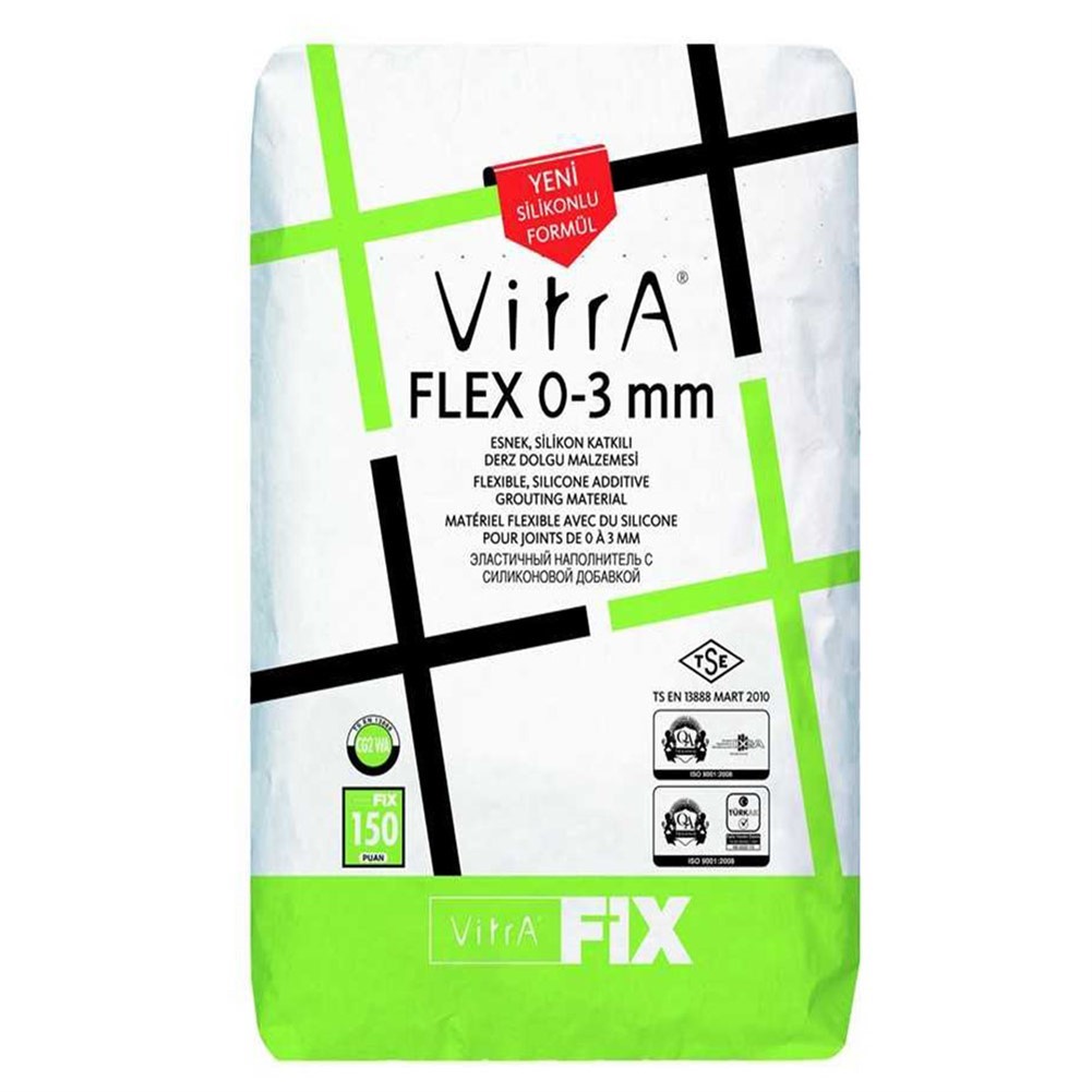 VitrAFix Kül Gri Flex 0-3 mm CG2 WA 5 kg Derz Dolgu F24301705