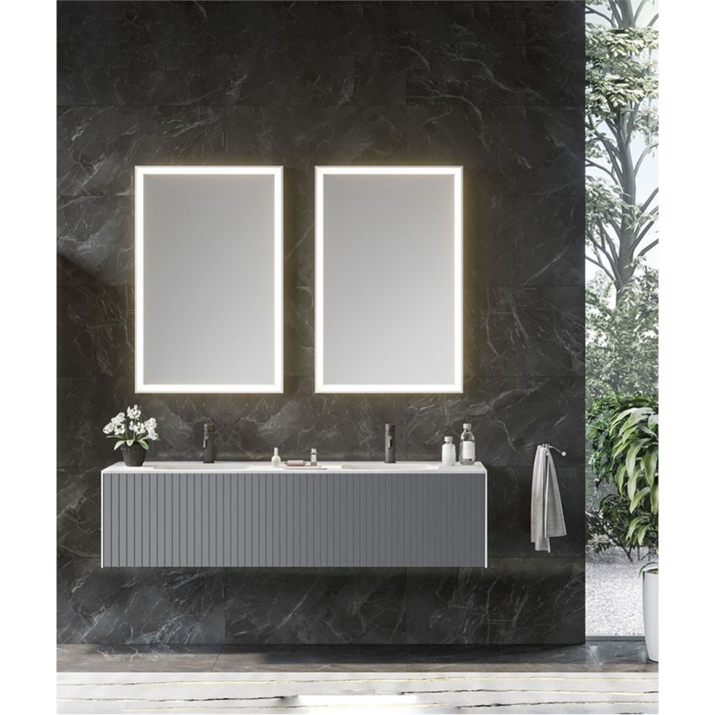 ORKA Cube Banyo Dolabı Takımı Mat Gri 160 cm ORKA5000176
