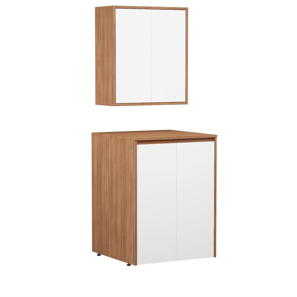 ORKA Sedir Çamaşır Makinası Dolabı Teak 70 cm ORKA5000704