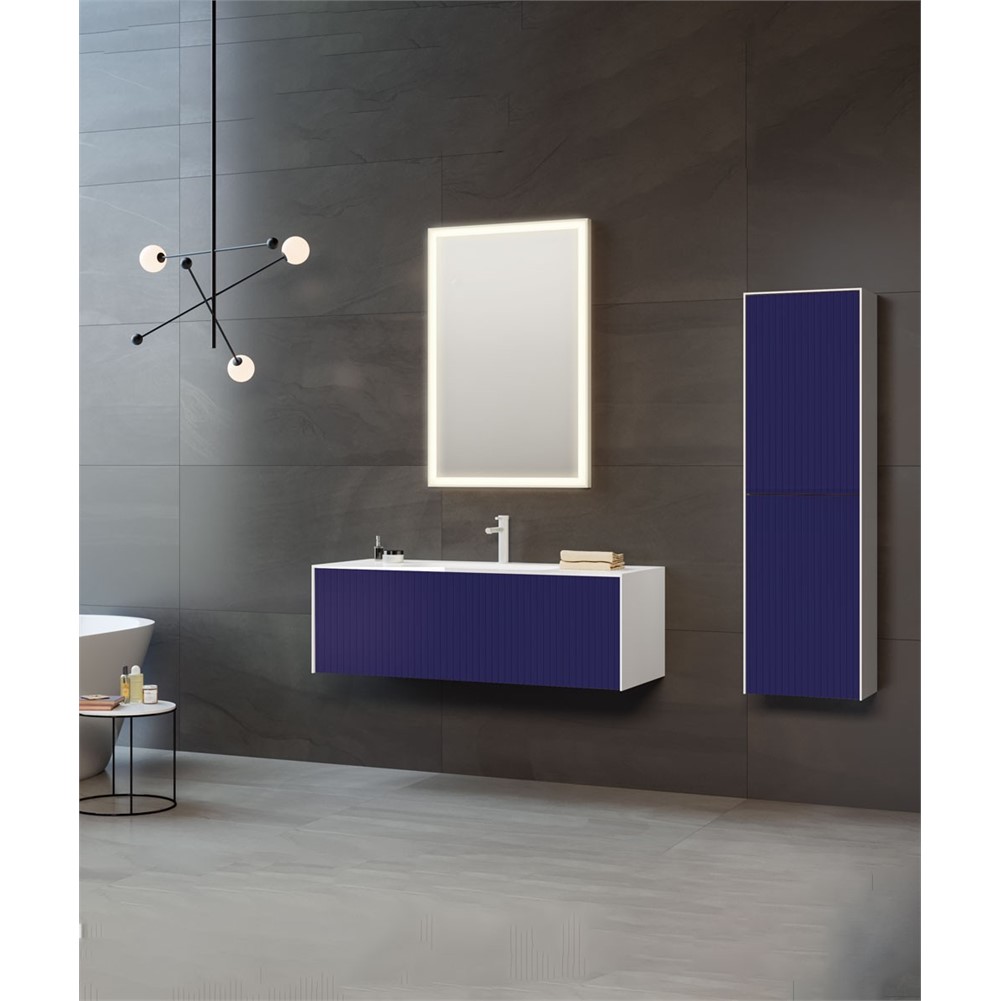 ORKA Cube Banyo Dolabı Takımı Mat Lacivert 80 cm ORKA5000160