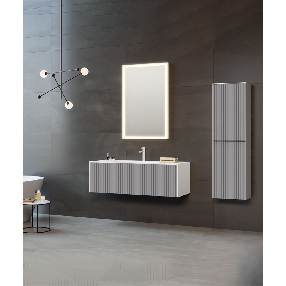 ORKA Cube Banyo Dolabı Takımı Mat Gri 80 cm ORKA5000161