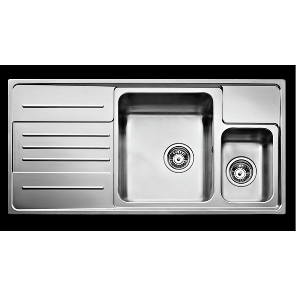 Teka MAESTRO STAGE 60 B 1½B 1D Bir Hazneli Ankastre Paslanmaz Çelik Evye, Bir yardımcı hazne ve sağ damlalıklı 40108320 TK.40108320