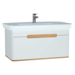 VitrA Sento Lavabo Dolabı 100 cm Tek Çekmeceli Mat Beyaz 60814