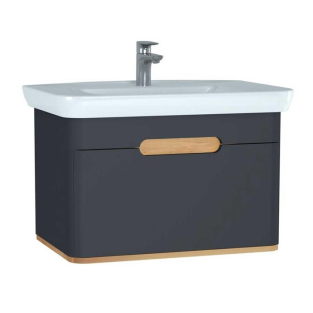 VitrA Sento Lavabo Dolabı 80 cm Tek Çekmeceli Mat Antrasit 60819